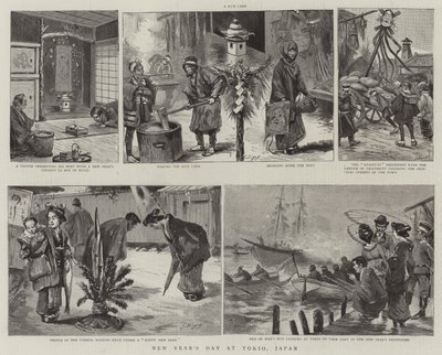 Capodanno a Tokio, Giappone da Georges Ferdinand Bigot